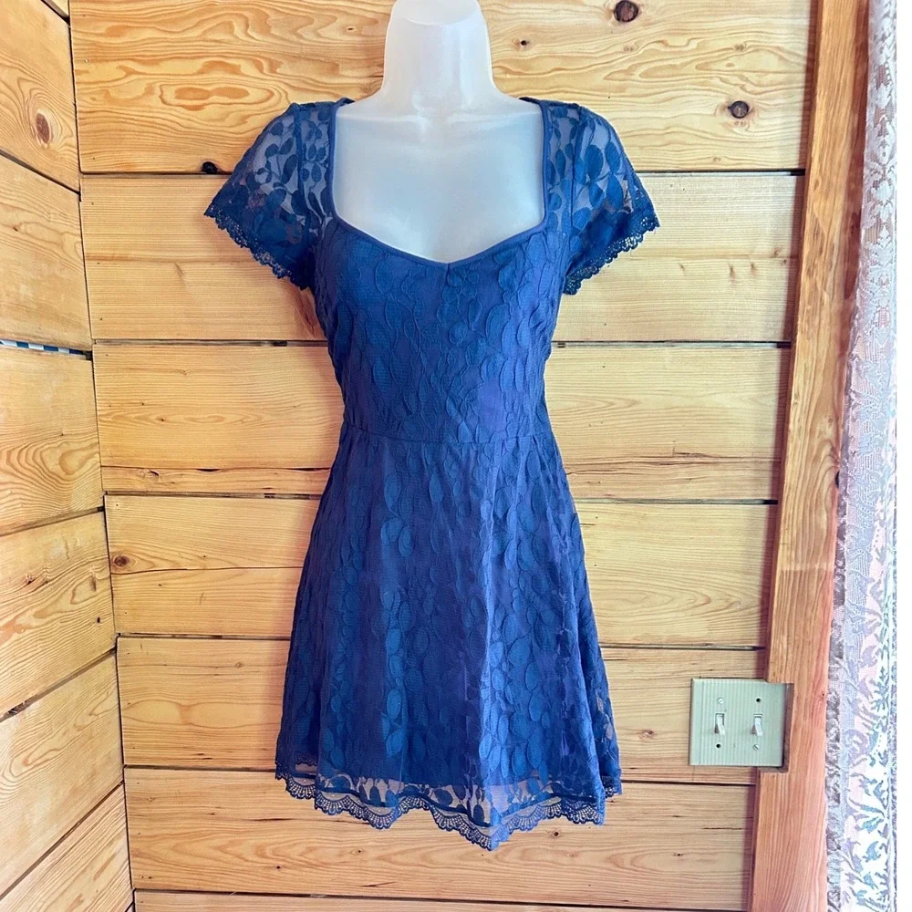 Hollister | Dresses | Lace Mini Dress Womens Medium Blue Sweetheart Open Back Hollister Skater Ditsy | Poshmark Hollister | Dresses | Lace Mini Dress Womens Medium Blue Sweetheart Open Back Hollister Skater Ditsy | Poshmark